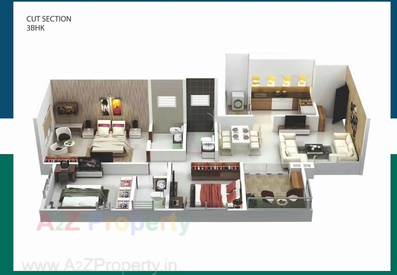 Layout of real estate project Pebbles Highmont located at Man, Pune, Maharashtra