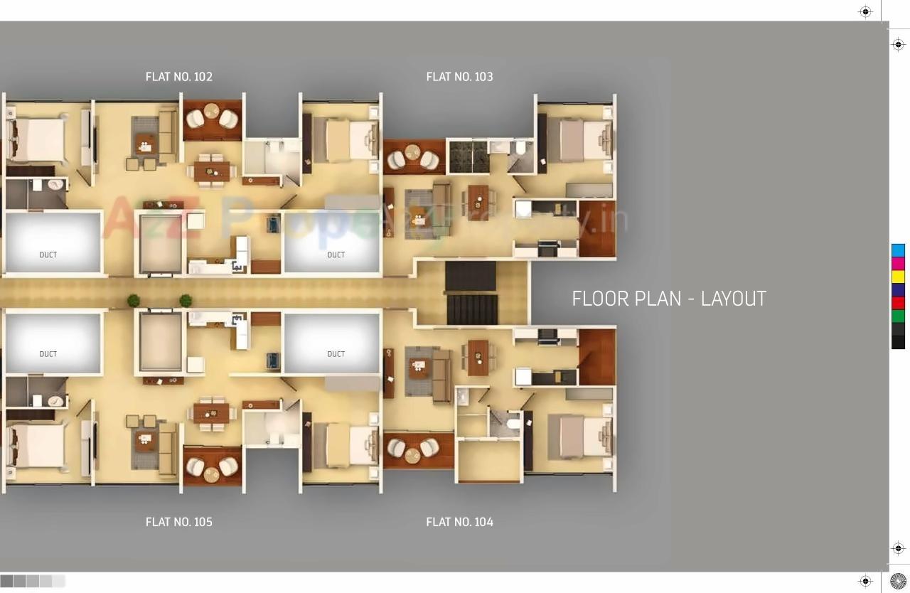 Layout of real estate project Pgd Pinnacle located at Keshavnagarmundwa, Pune, Maharashtra