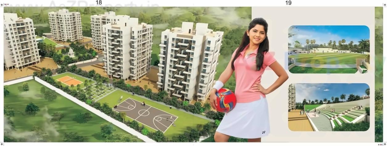 3D Elevation of real estate project Phase   S A, A1, P S,t,u Combined located at Chakan-ct, Pune, Maharashtra