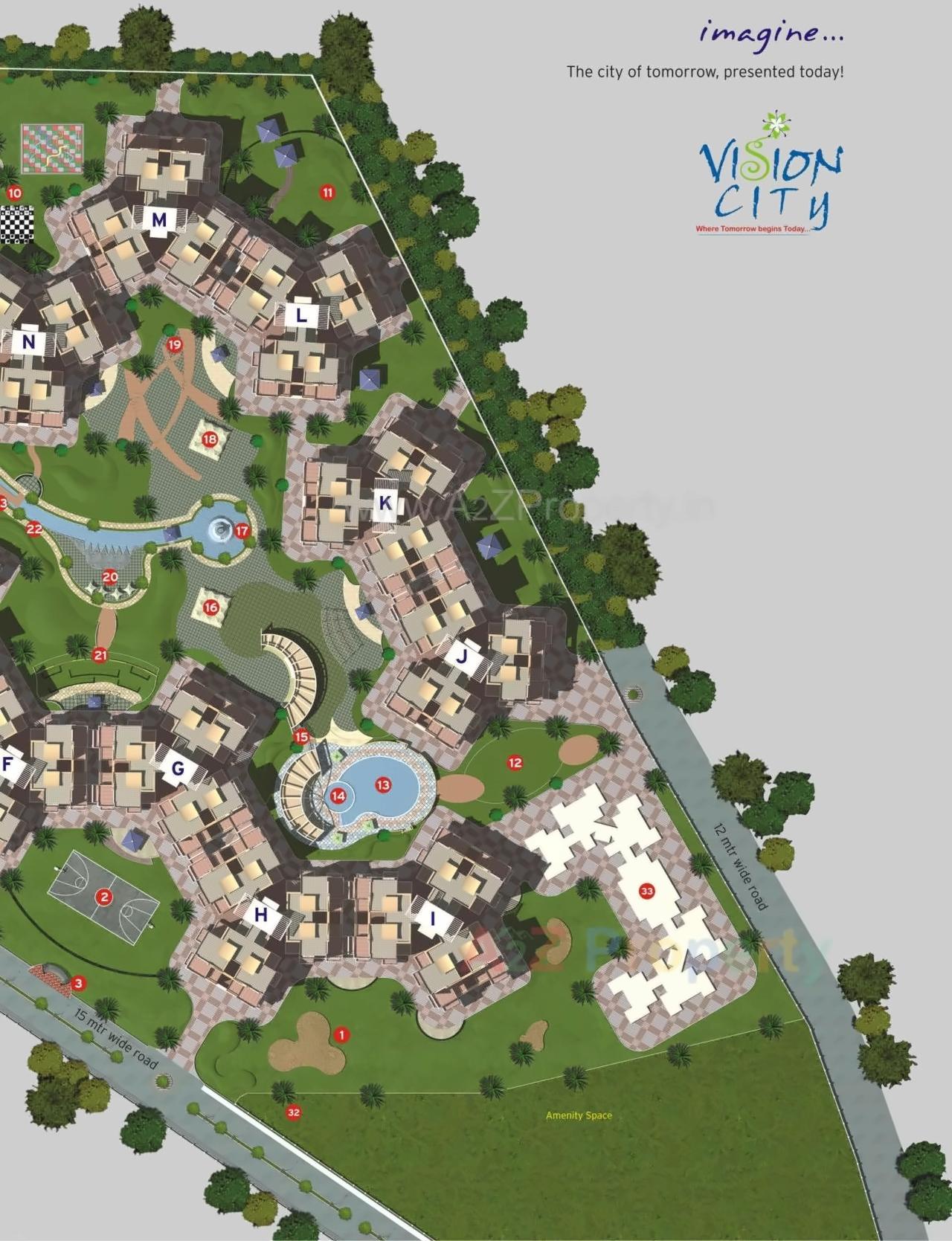 Layout of real estate project Ision City located at Jambhul, Pune, Maharashtra