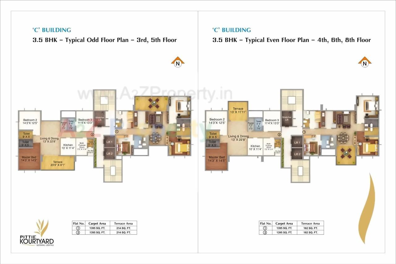 Layout of real estate project Pittie Kourtyard   D Tower located at Kharadi, Pune, Maharashtra