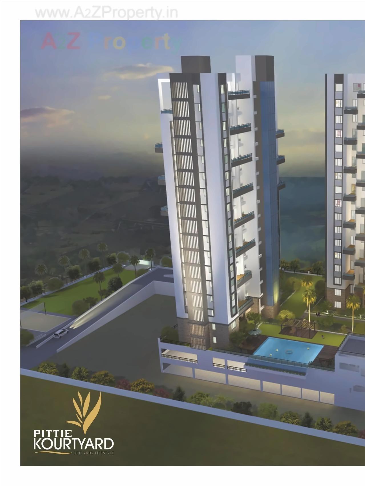 3D Elevation of real estate project Pittie Kourtyard   D Tower located at Kharadi, Pune, Maharashtra