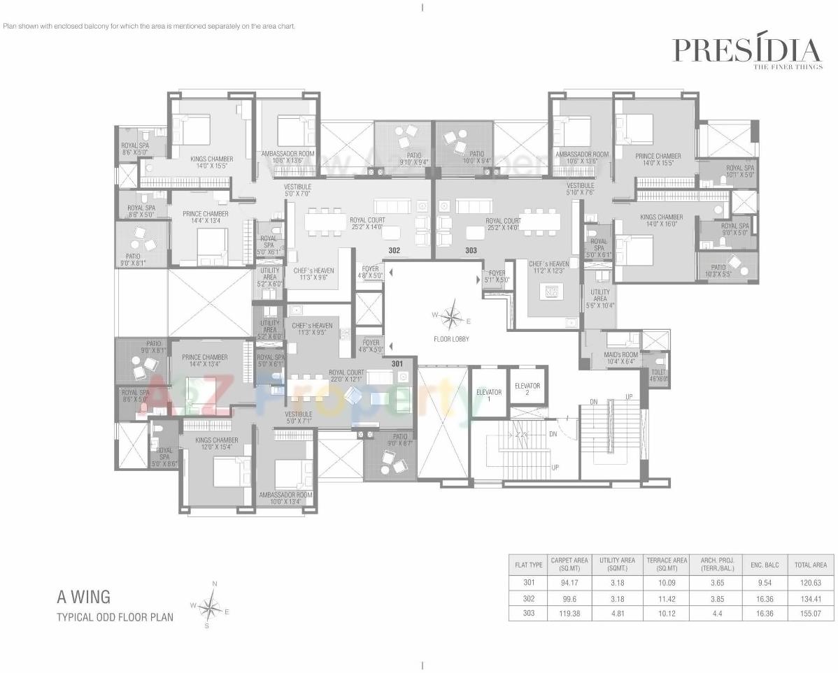 Layout of real estate project Presidia located at Kondhwa-khurd, Pune, Maharashtra