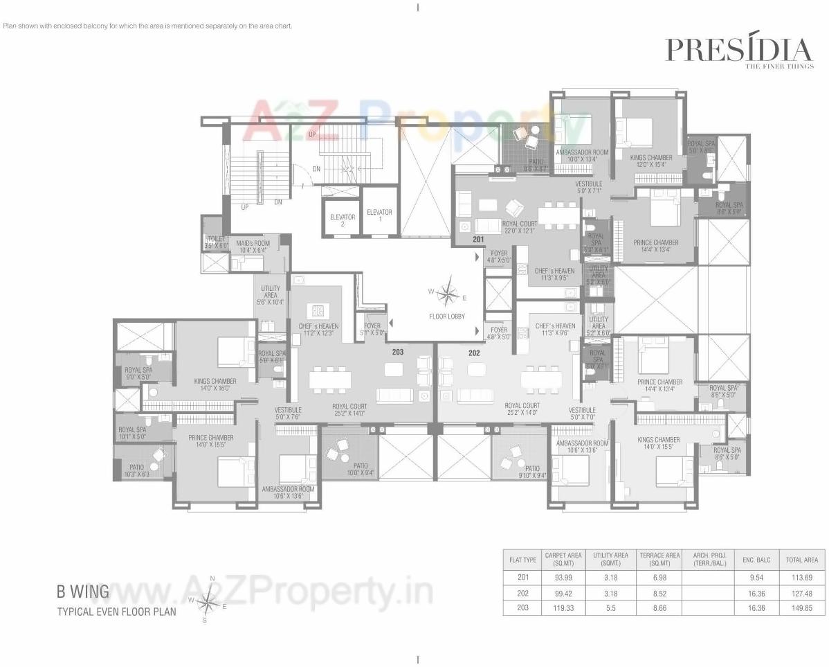 Layout of real estate project Presidia located at Kondhwa-khurd, Pune, Maharashtra