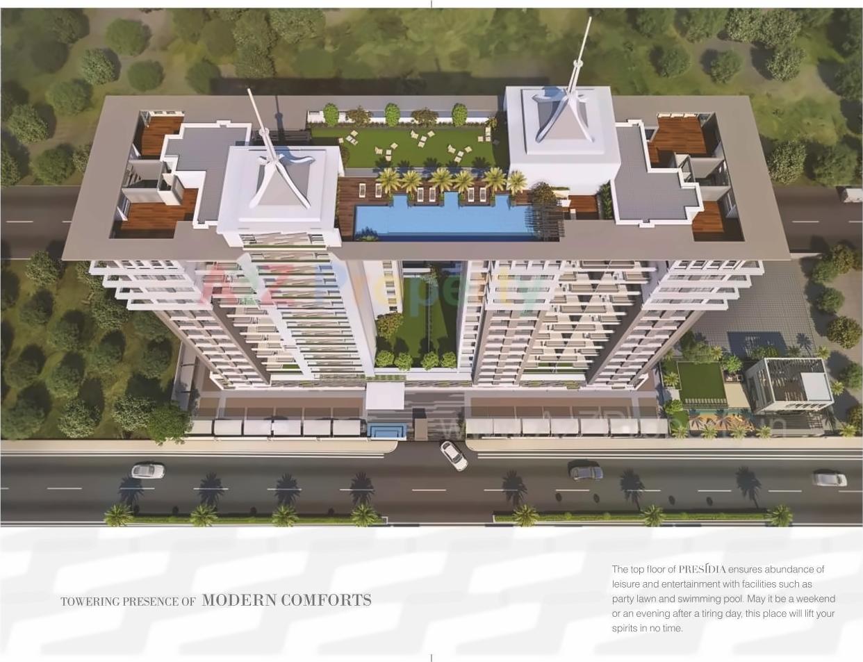 3D Elevation of real estate project Presidia located at Kondhwa-khurd, Pune, Maharashtra