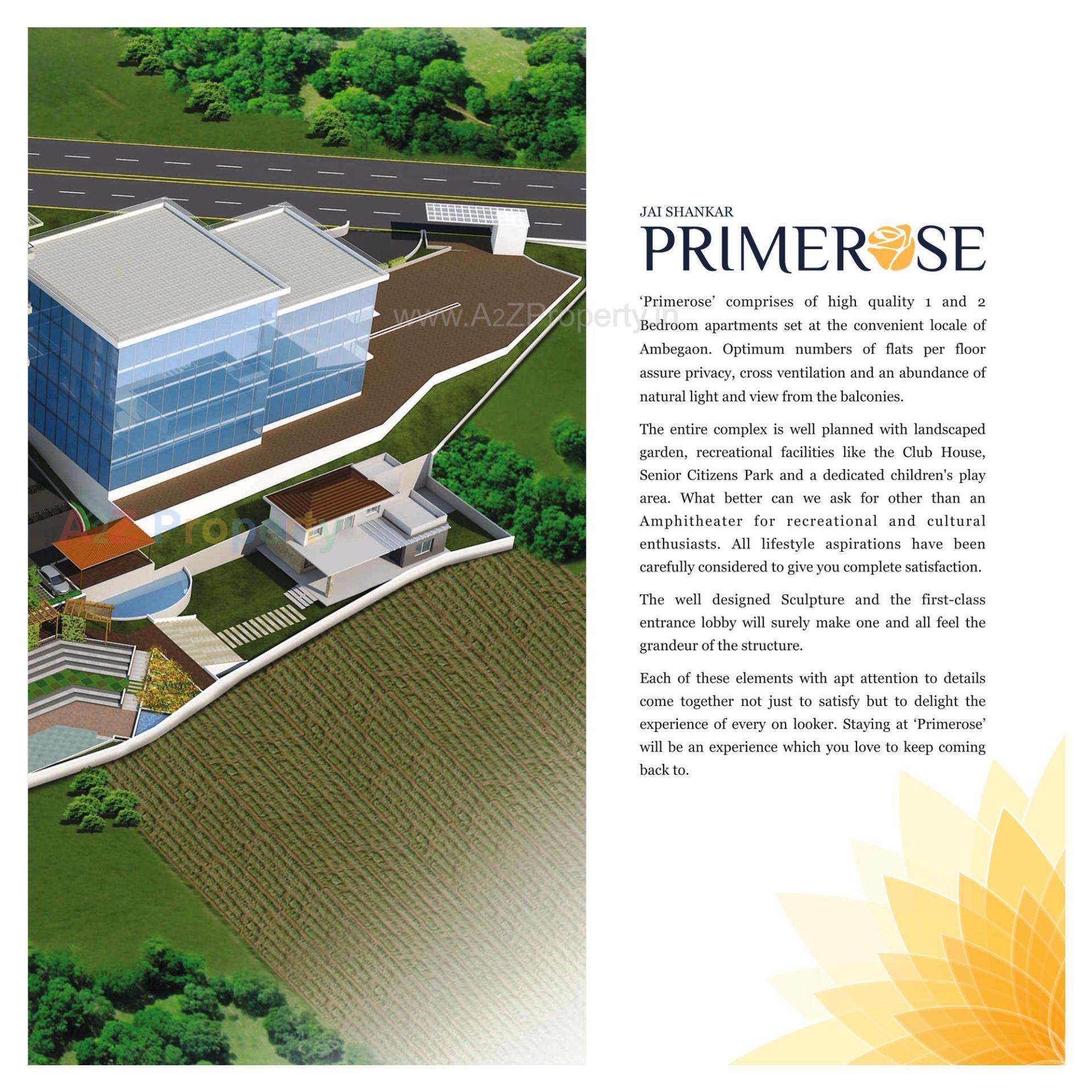 3D Elevation of real estate project Primerose located at Ambegaon-bk, Pune, Maharashtra