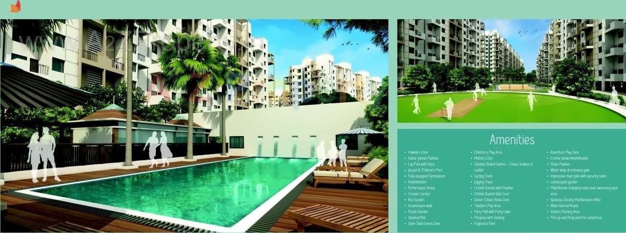 3D Elevation of real estate project Pristine City Bef located at Bakori, Pune, Maharashtra