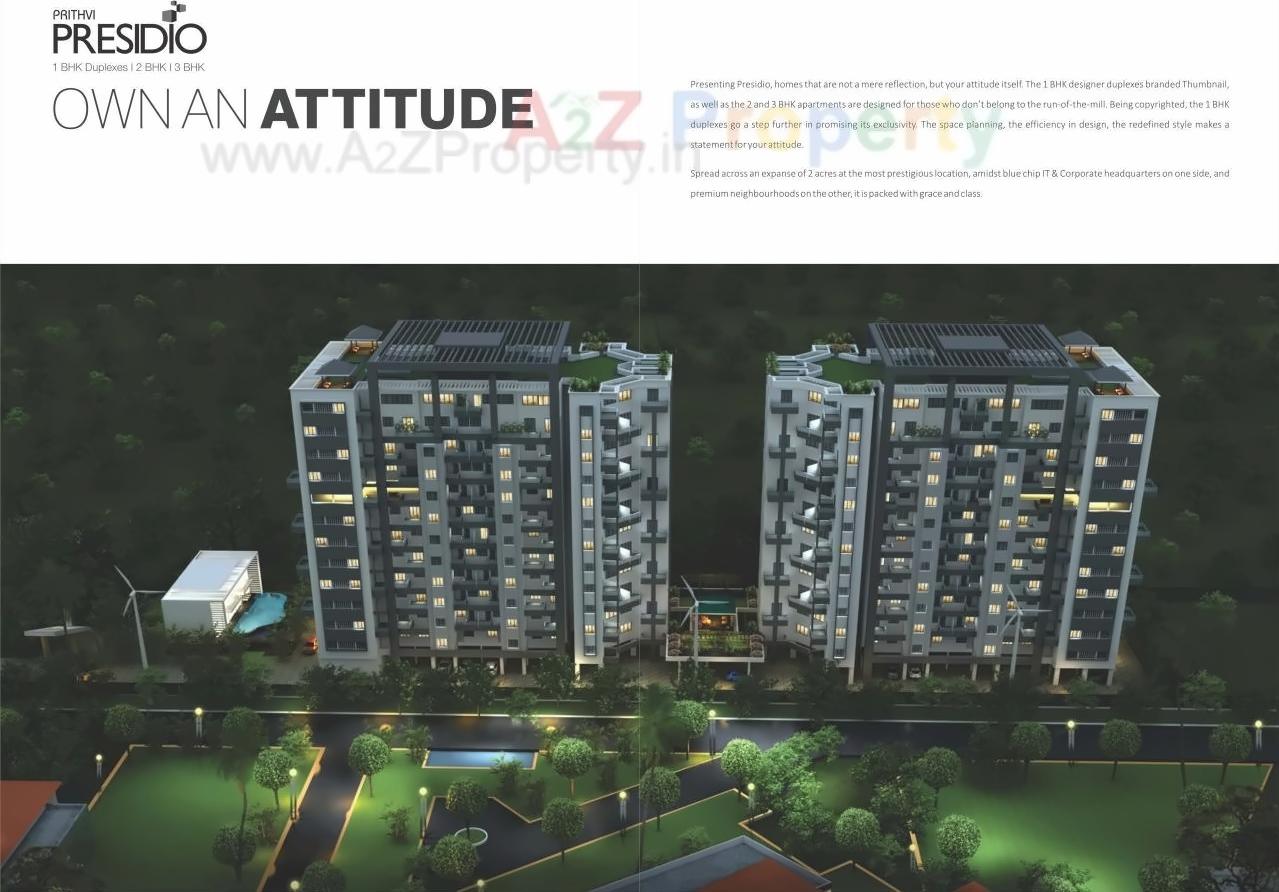 3D Elevation of real estate project Prithvi Presidio, Buiding B, located at Hadapsar, Pune, Maharashtra