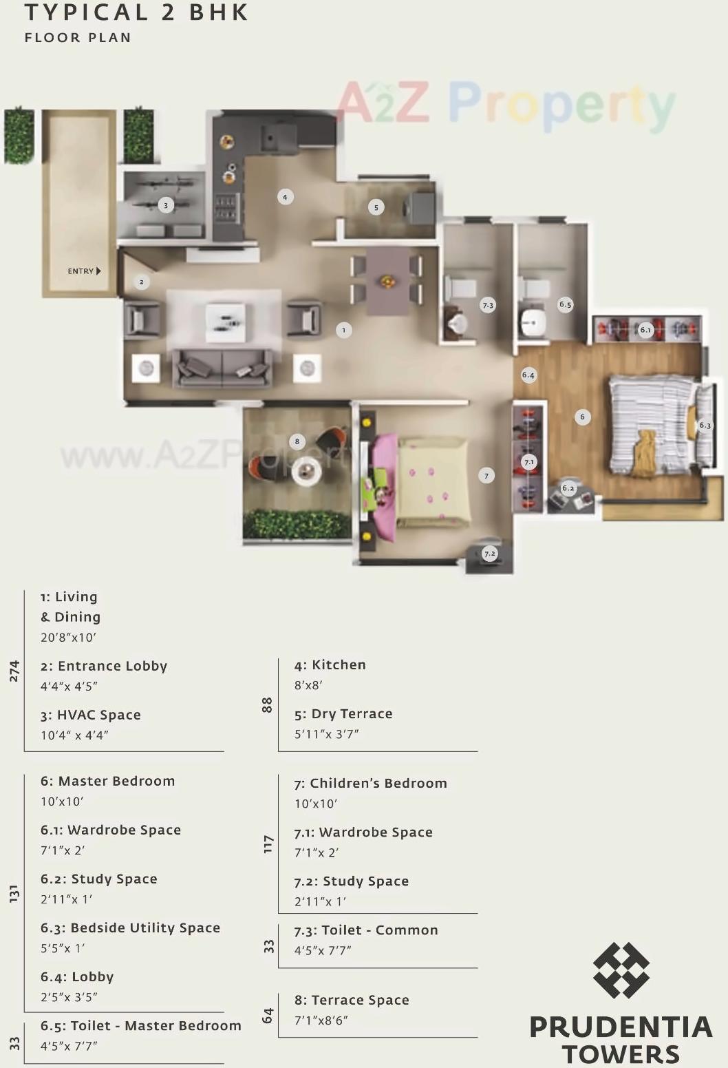 Layout of real estate project Prudentia located at Wakad, Pune, Maharashtra