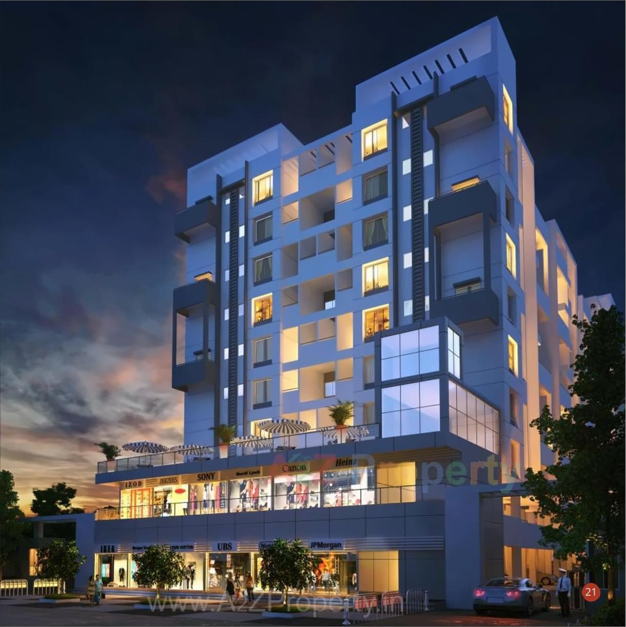 3D Elevation of real estate project Punyavaastu located at Aalandi, Pune, Maharashtra