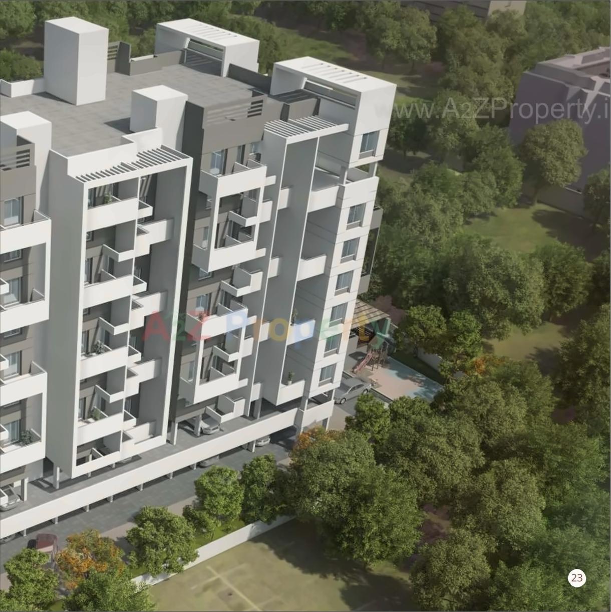 3D Elevation of real estate project Punyavaastu located at Aalandi, Pune, Maharashtra