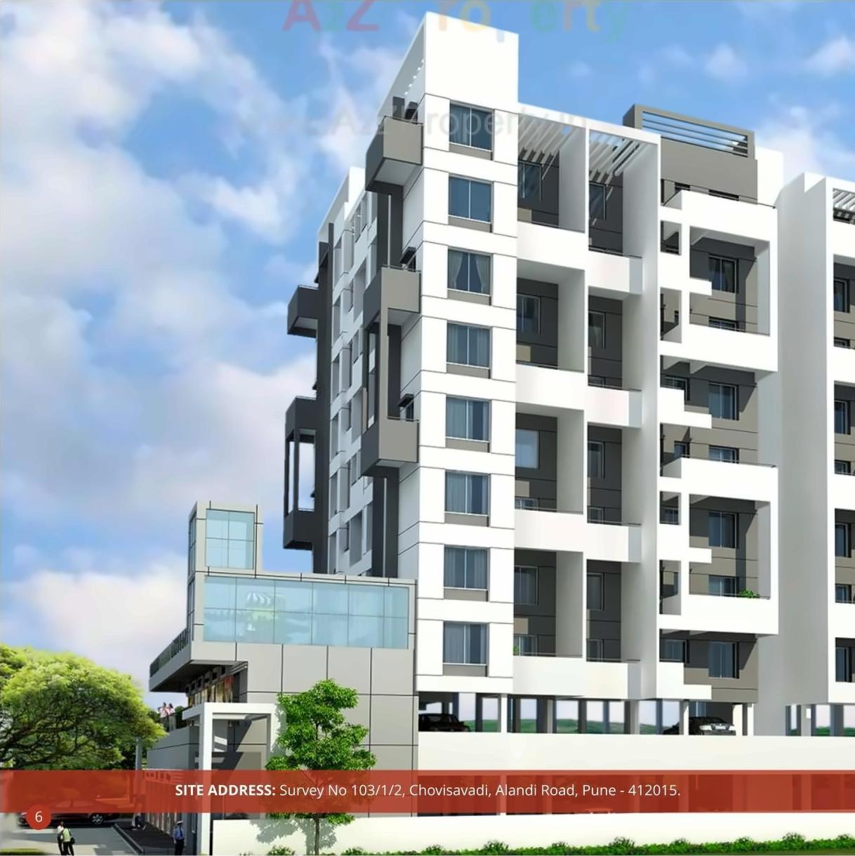 3D Elevation of real estate project Punyavaastu located at Aalandi, Pune, Maharashtra