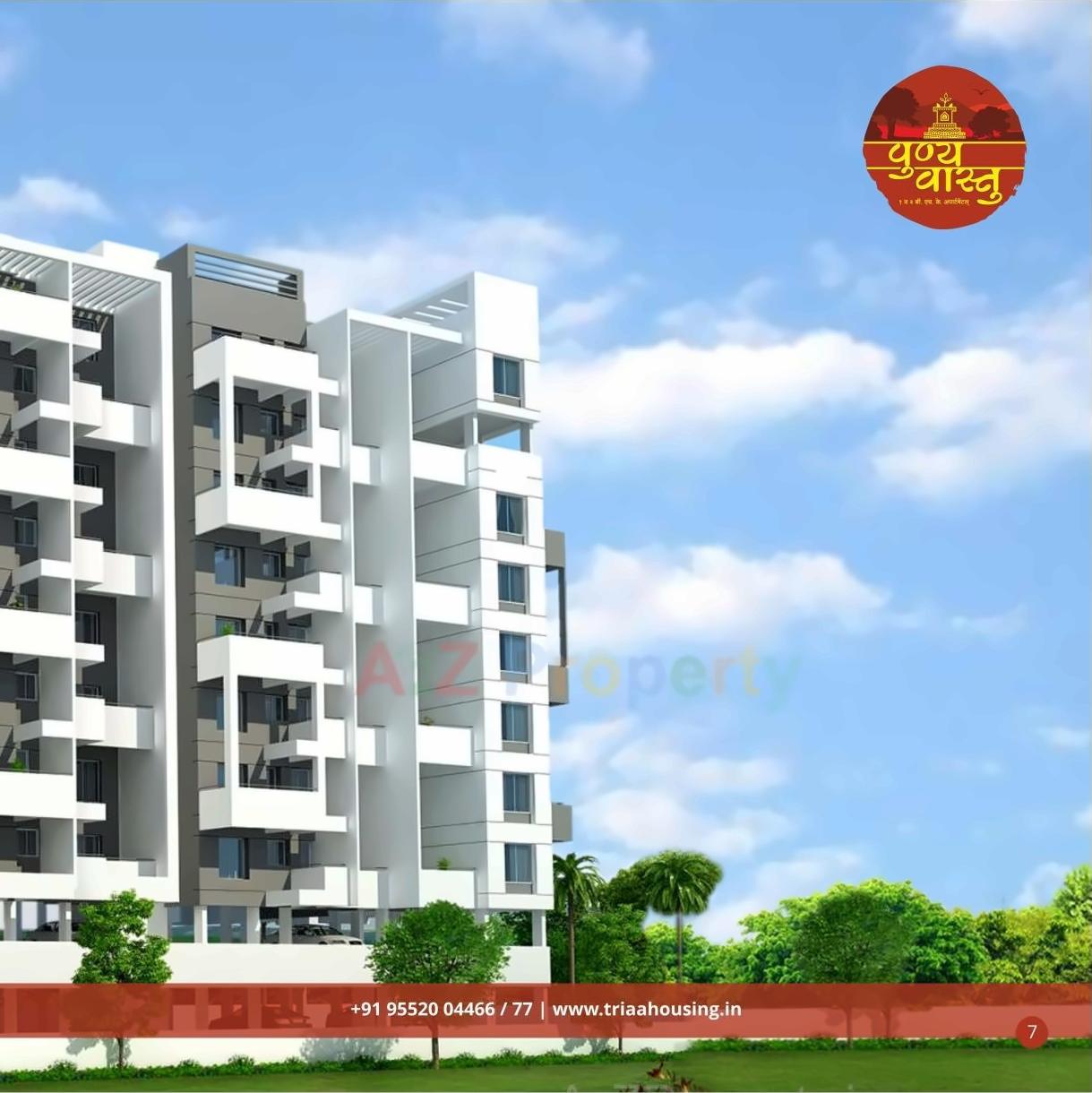 3D Elevation of real estate project Punyavaastu located at Aalandi, Pune, Maharashtra