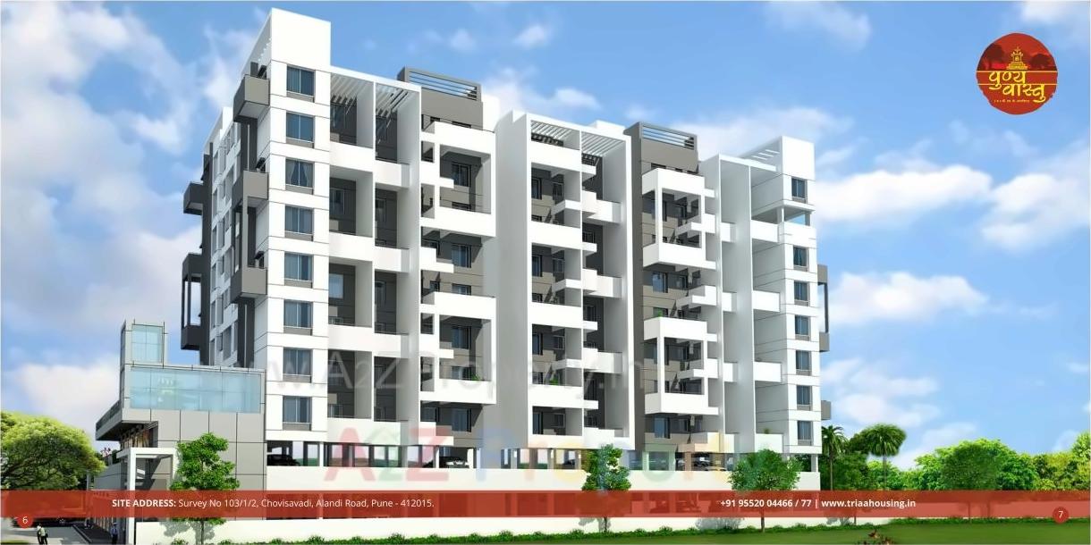3D Elevation of real estate project Punyavaastu located at Aalandi, Pune, Maharashtra