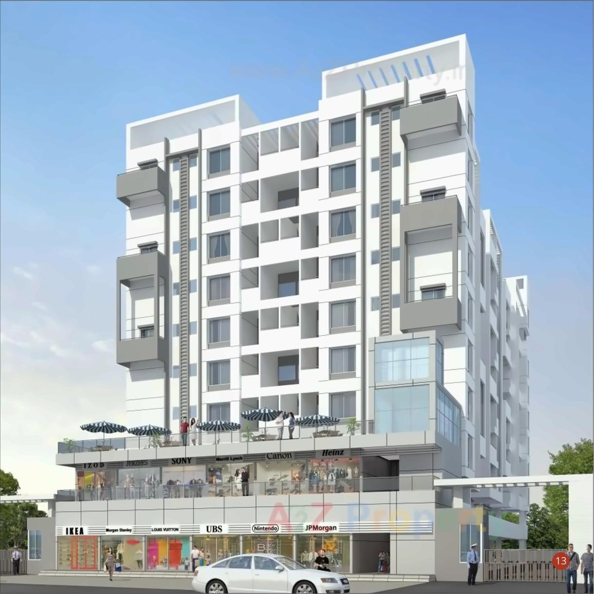 3D Elevation of real estate project Punyavaastu located at Aalandi, Pune, Maharashtra
