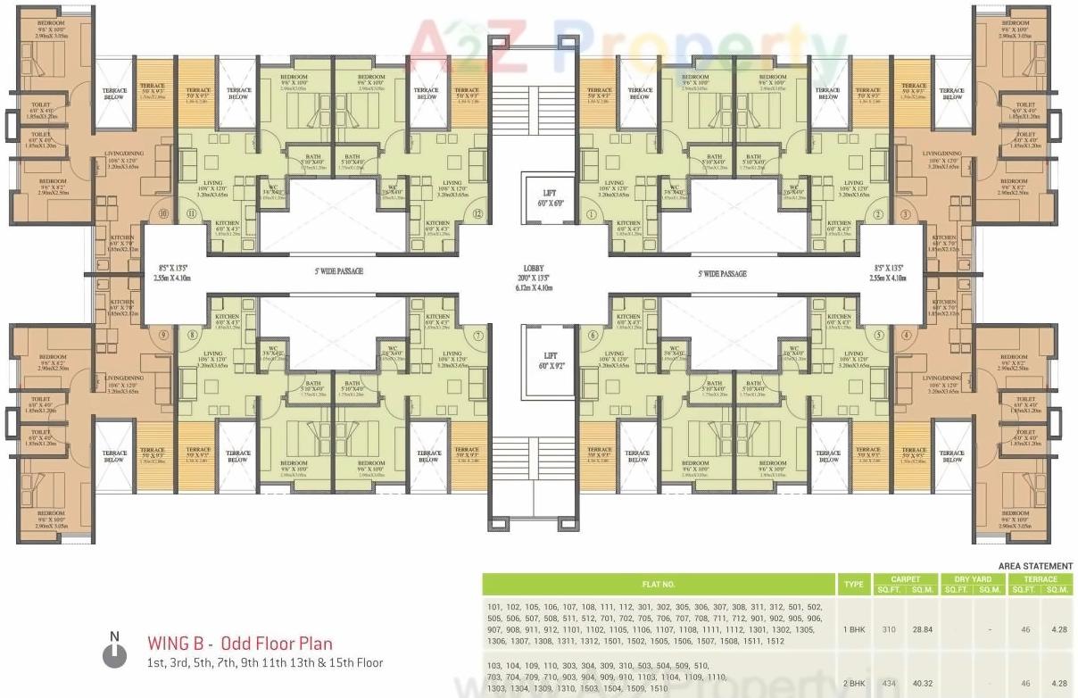 Layout of real estate project Purvanchal located at Kesnand, Pune, Maharashtra