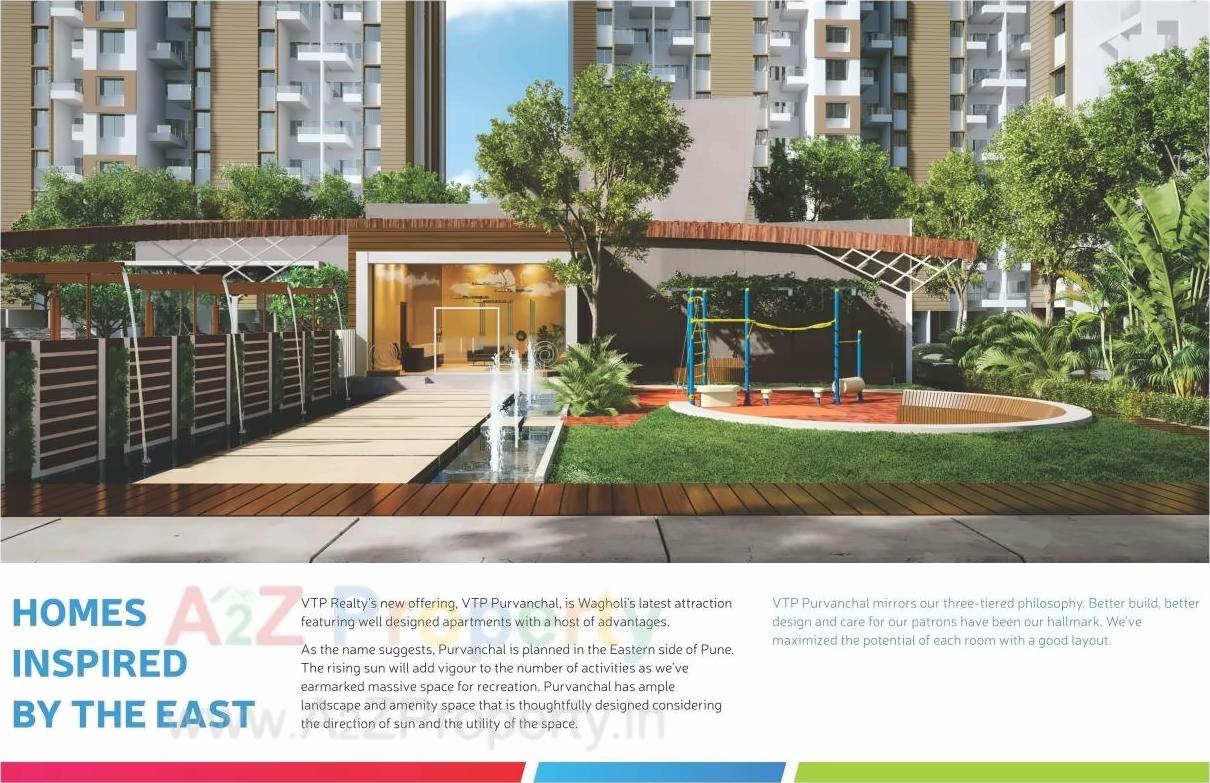 3D Elevation of real estate project Purvanchal located at Kesnand, Pune, Maharashtra