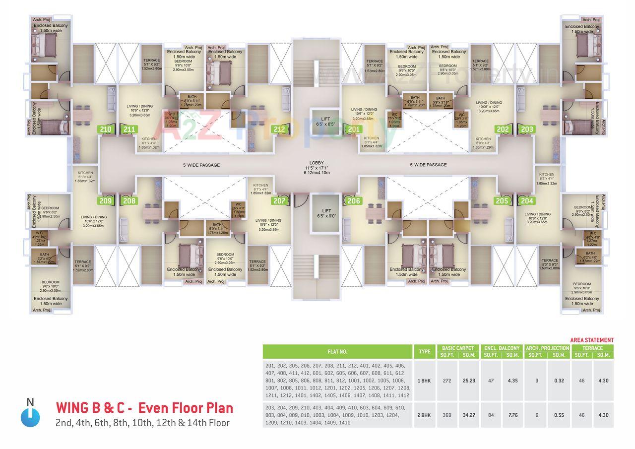 Vtp Purvanchal Floor Plans B C Even of real estate project Purvanchal located at Kesnand, Pune, Maharashtra