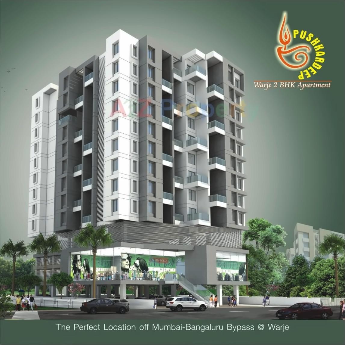 3D Elevation of real estate project Pushkardeep located at Warje, Pune, Maharashtra
