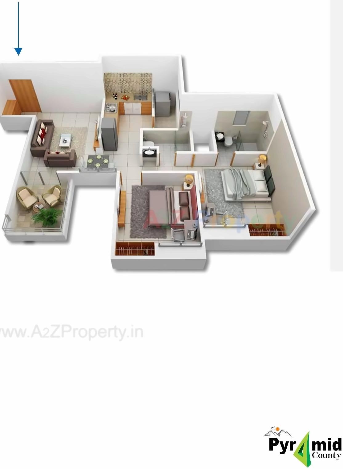 Layout of real estate project Pyramid County Bhukum located at Bhukum, Pune, Maharashtra