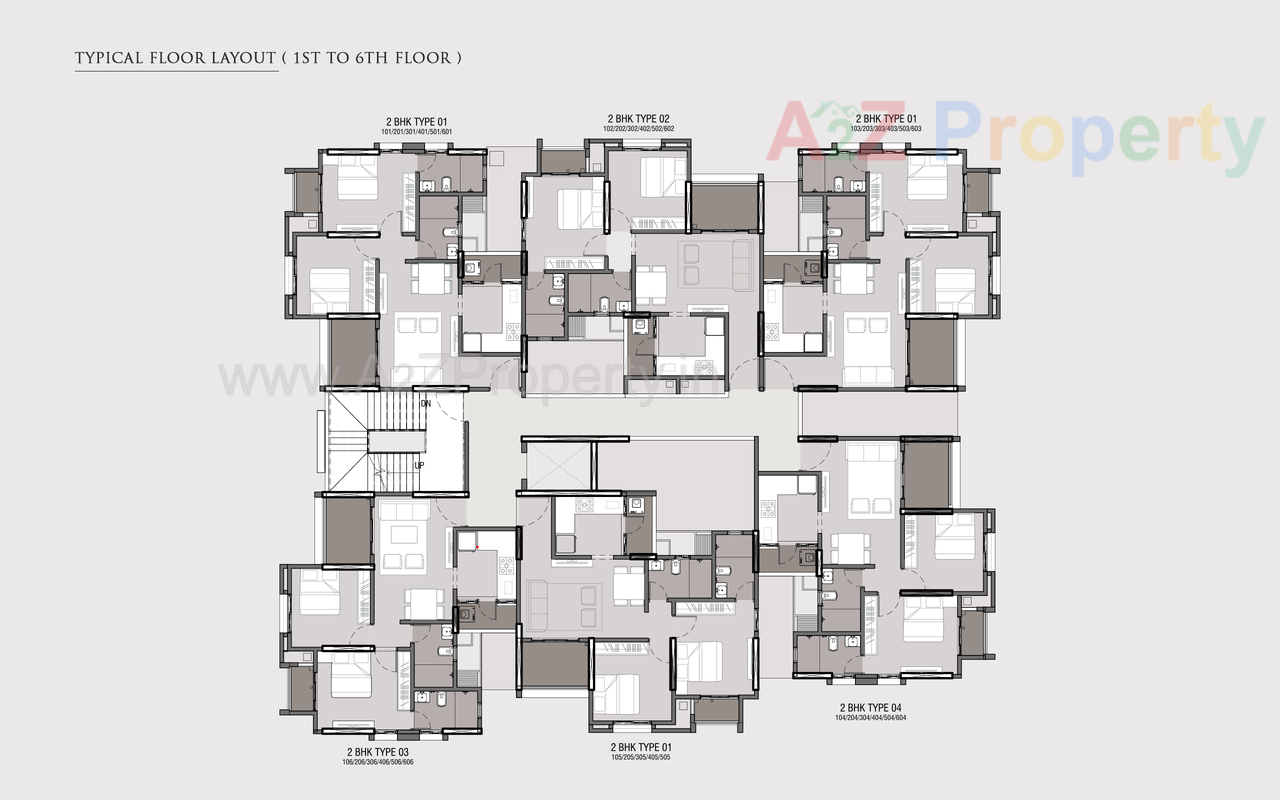 Rachana Eternia 2bhk Typical Floor Plan of real estate project Rachana Eternia located at Baner, Pune, Maharashtra
