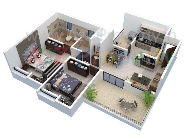 2bhk of real estate project Rainbow Grace located at Wagholi, Pune, Maharashtra