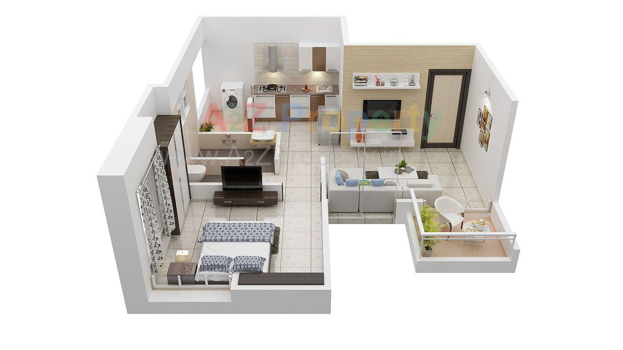 1bhk_odd_b_wing of real estate project Rajesh Golden Homes located at Karegaon, Pune, Maharashtra