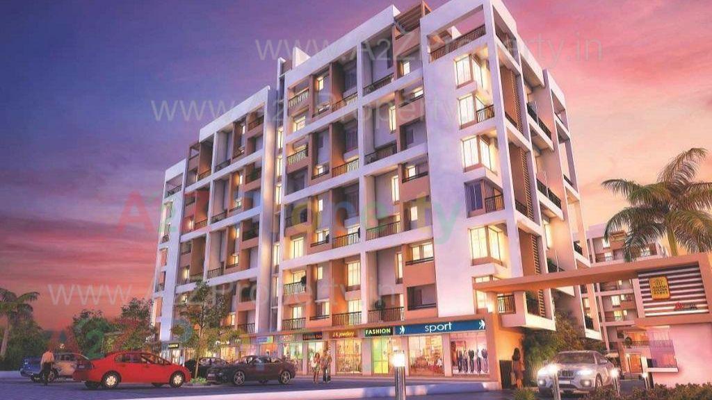 3D Elevation of real estate project Rajesh Golden Homes located at Karegaon, Pune, Maharashtra