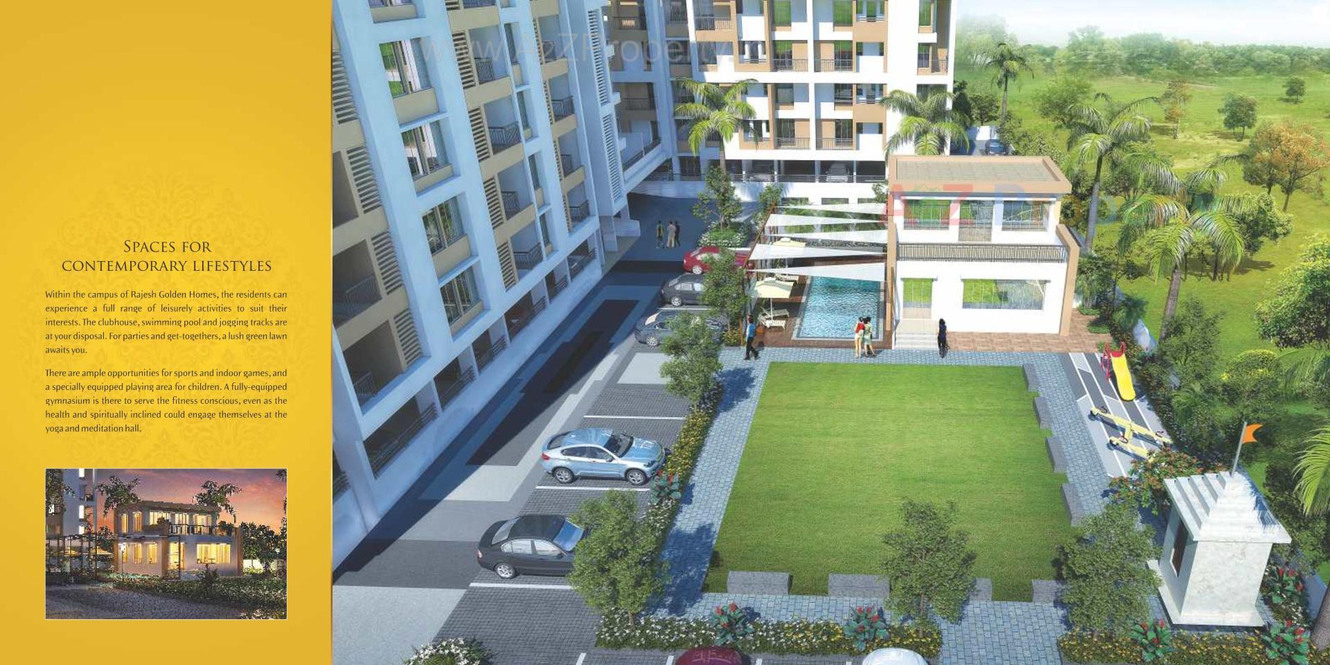 3D Elevation of real estate project Rajesh Golden Homes located at Karegaon, Pune, Maharashtra