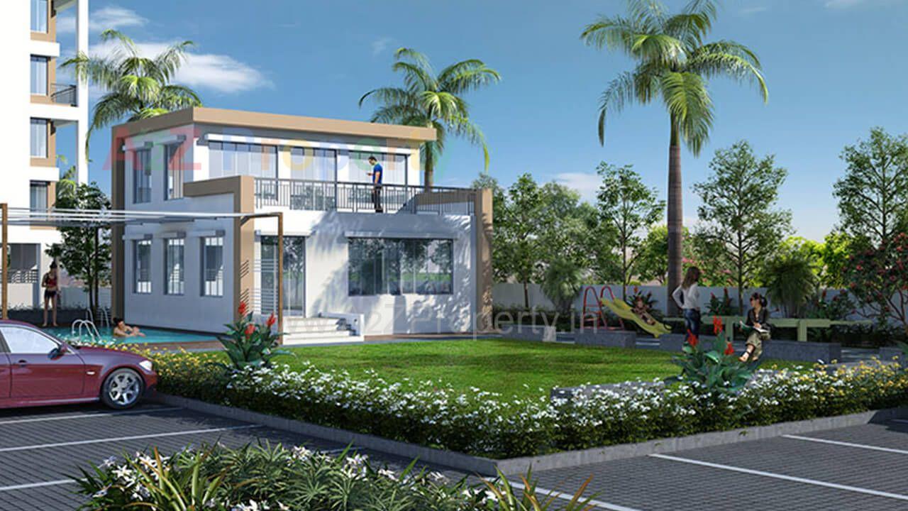 Open_space of real estate project Rajesh Golden Homes located at Karegaon, Pune, Maharashtra