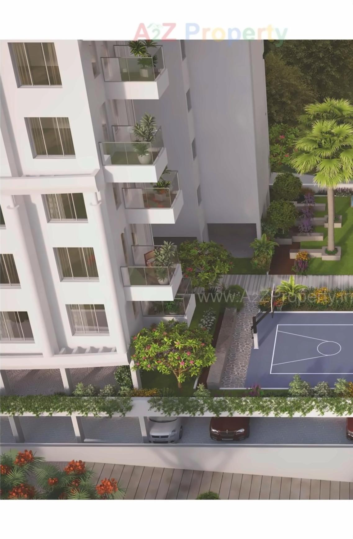 3D Elevation of real estate project Rajgruhi Residency Tower located at Pune-m-corp, Pune, Maharashtra