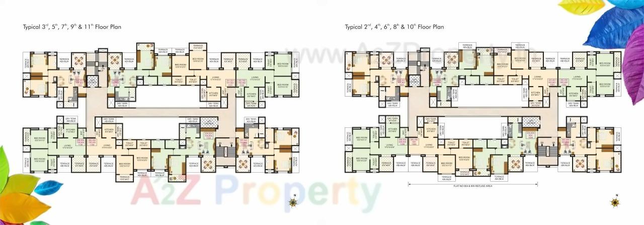 Layout of real estate project Rajveer Nucleus located at Wakad, Pune, Maharashtra