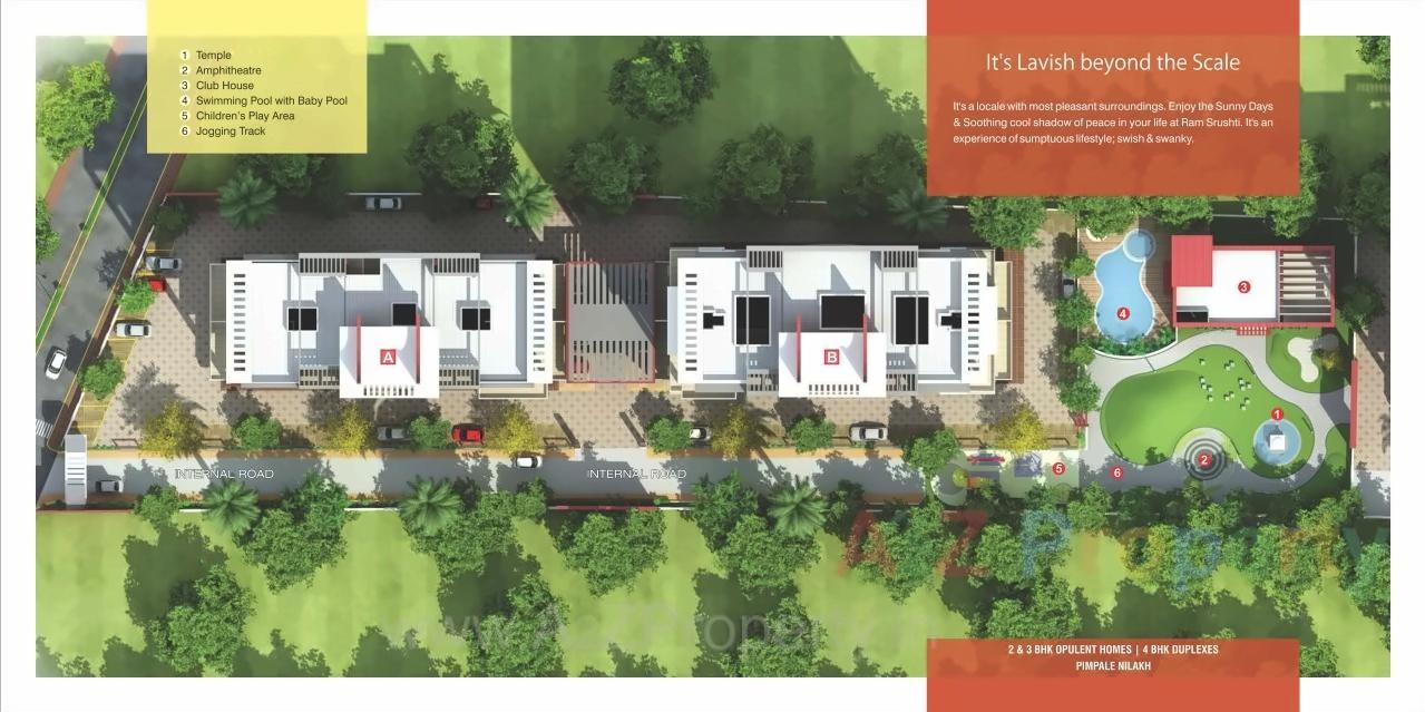 3D Elevation of real estate project Ram Srushti located at Pimpri-chinchawad-m-corp, Pune, Maharashtra