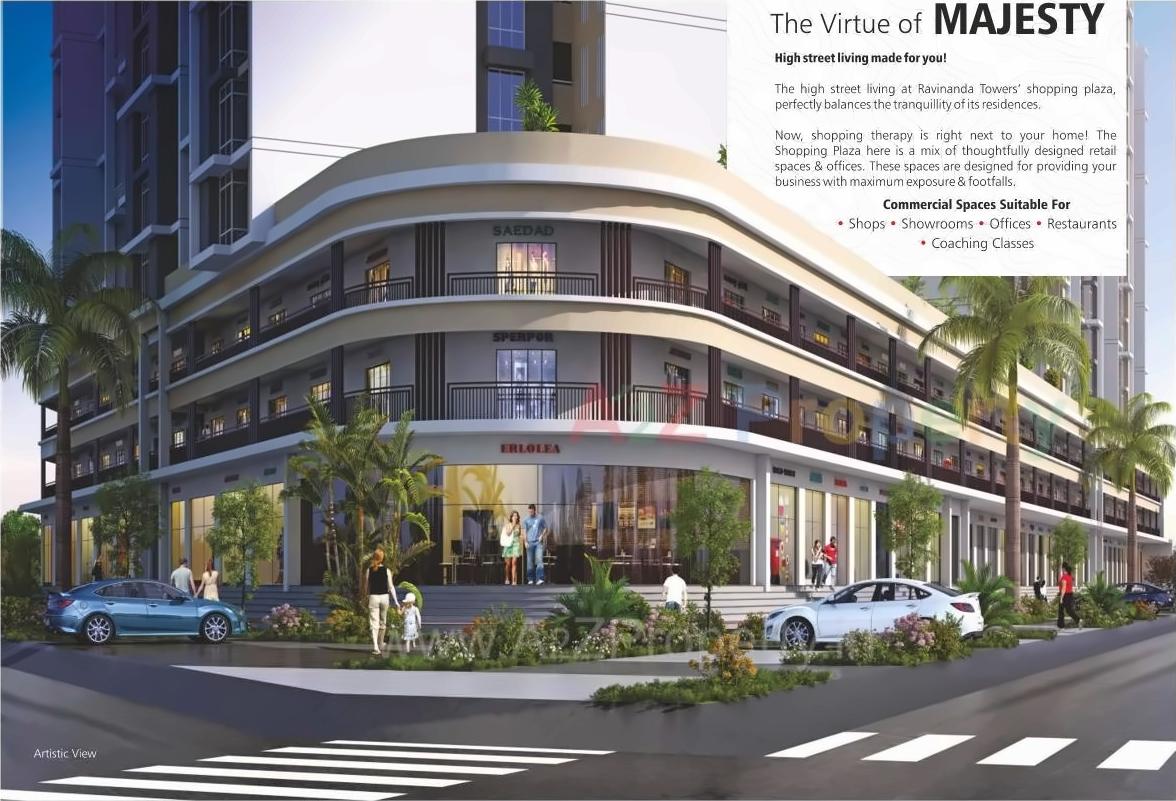 3D Elevation of real estate project Ravinanda Towers located at Kesnand, Pune, Maharashtra