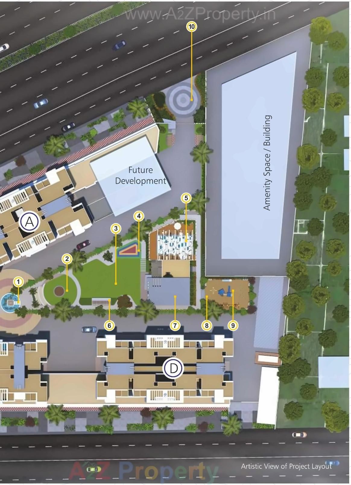 Layout of real estate project Ravinanda Towers located at Kesnand, Pune, Maharashtra