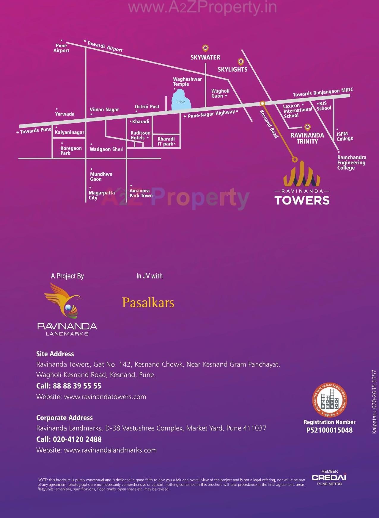  of real estate project Ravinanda Towers located at Kesnand, Pune, Maharashtra