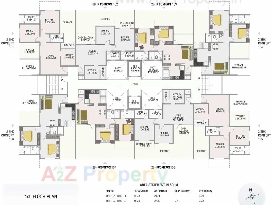 Layout of real estate project Reelicon Fairy Bell located at Sus, Pune, Maharashtra