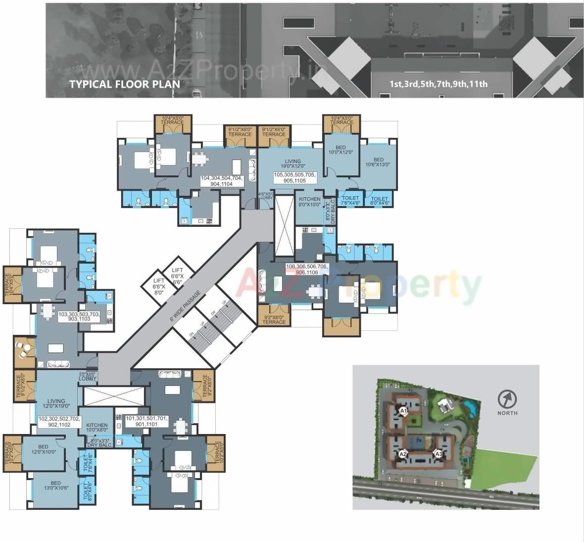 Layout of real estate project Regency Orion located at Pune-m-corp, Pune, Maharashtra