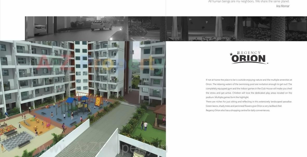 3D Elevation of real estate project Regency Orion located at Pune-m-corp, Pune, Maharashtra