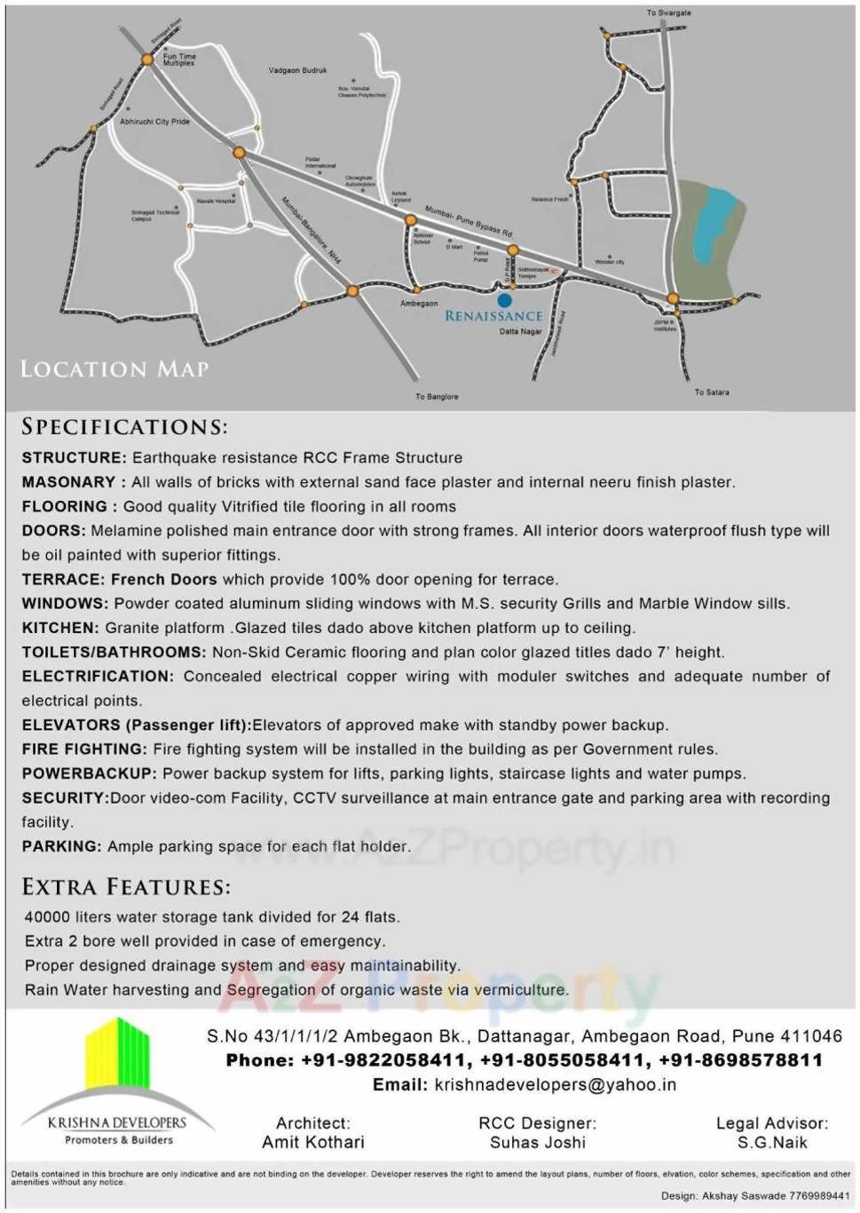  of real estate project Renaissance located at Ambegaon-bk, Pune, Maharashtra