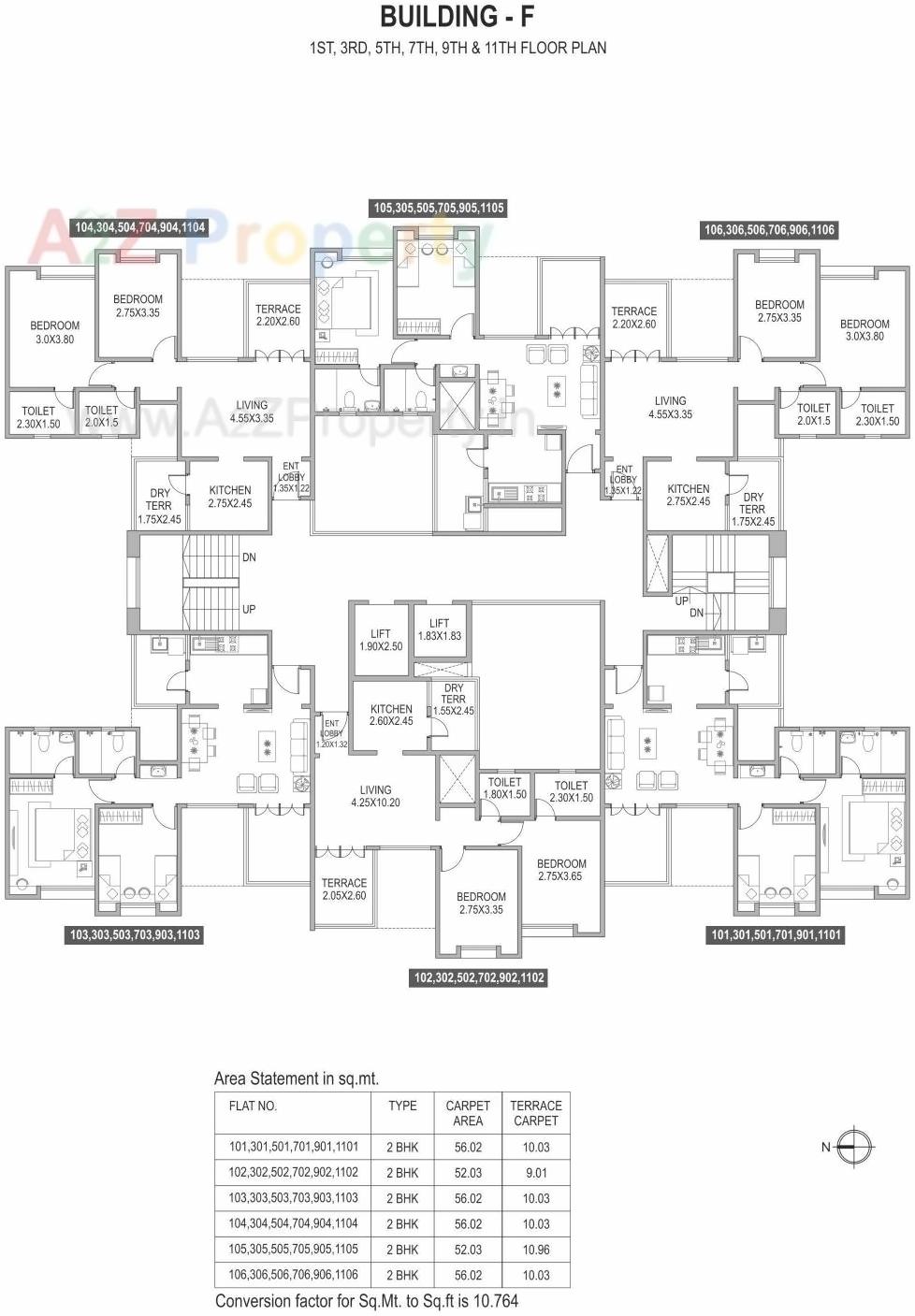 Layout of real estate project Richmond Park located at Pimpale-saudagar, Pune, Maharashtra