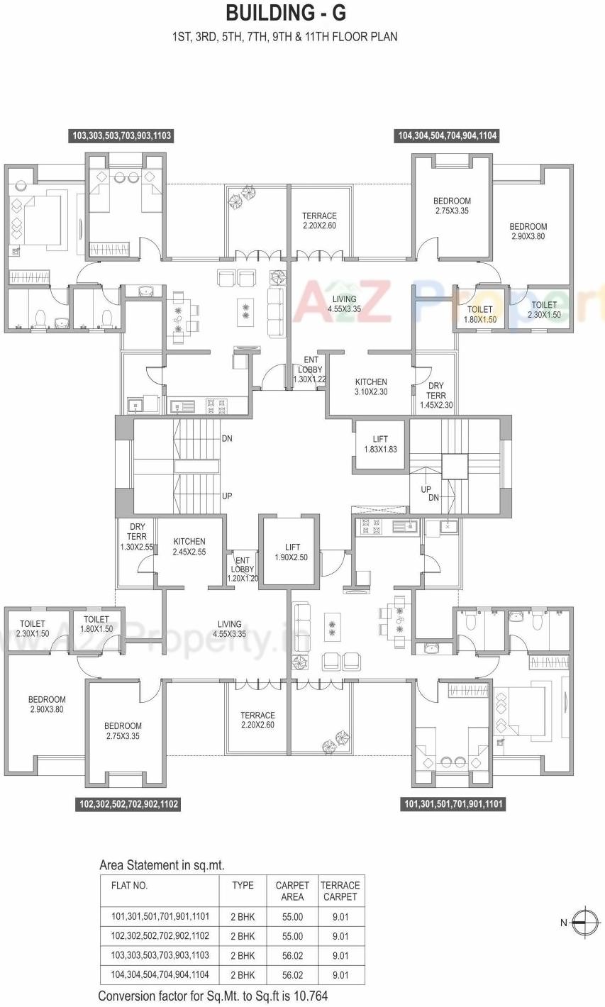 Layout of real estate project Richmond Park located at Pimpale-saudagar, Pune, Maharashtra