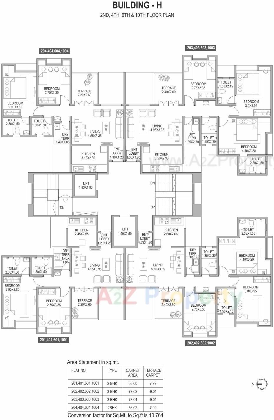 Layout of real estate project Richmond Park located at Pimpale-saudagar, Pune, Maharashtra