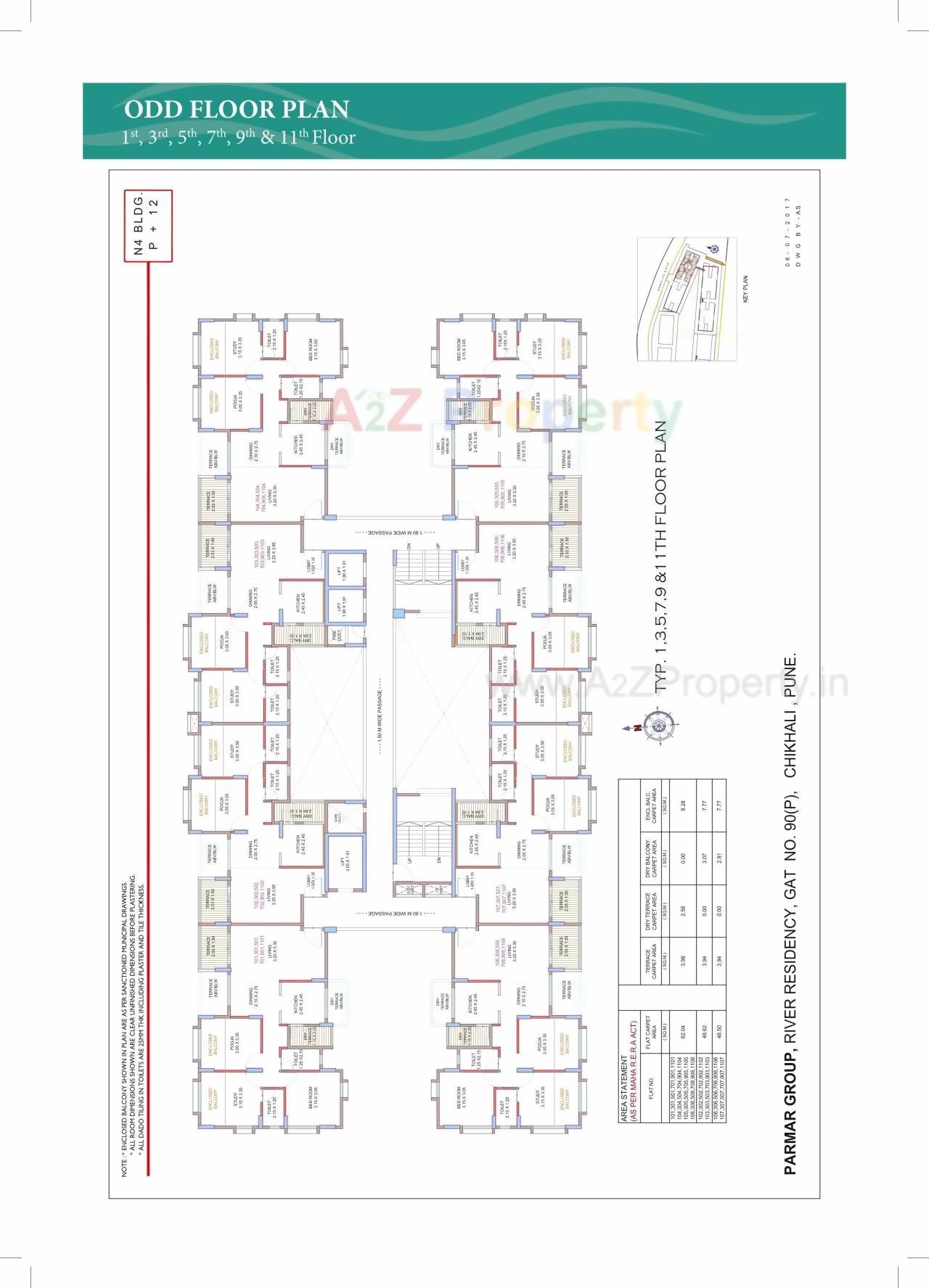 Layout of real estate project River Residency  S located at Haveli, Pune, Maharashtra