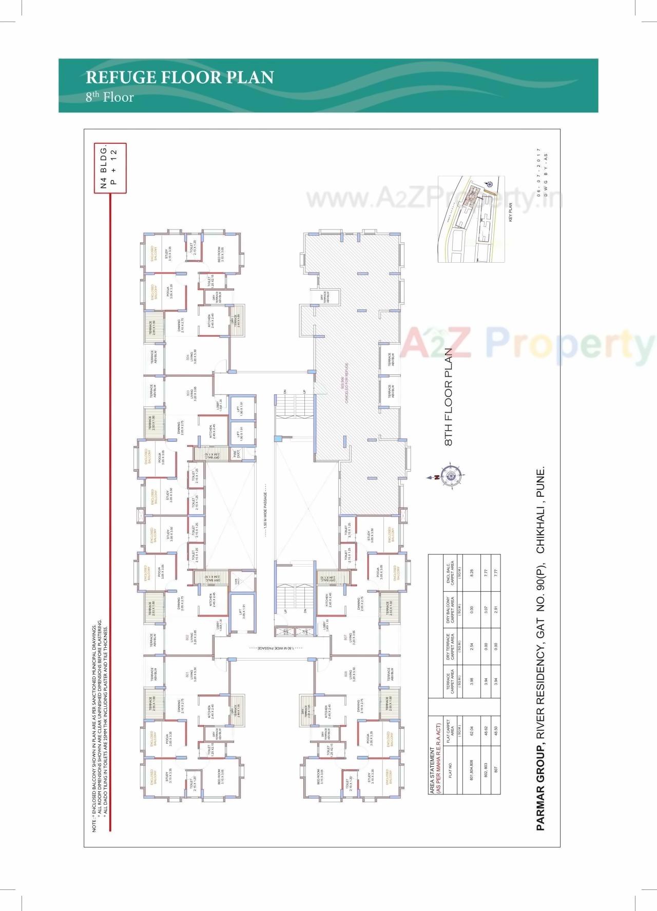 Layout of real estate project River Residency  S located at Haveli, Pune, Maharashtra