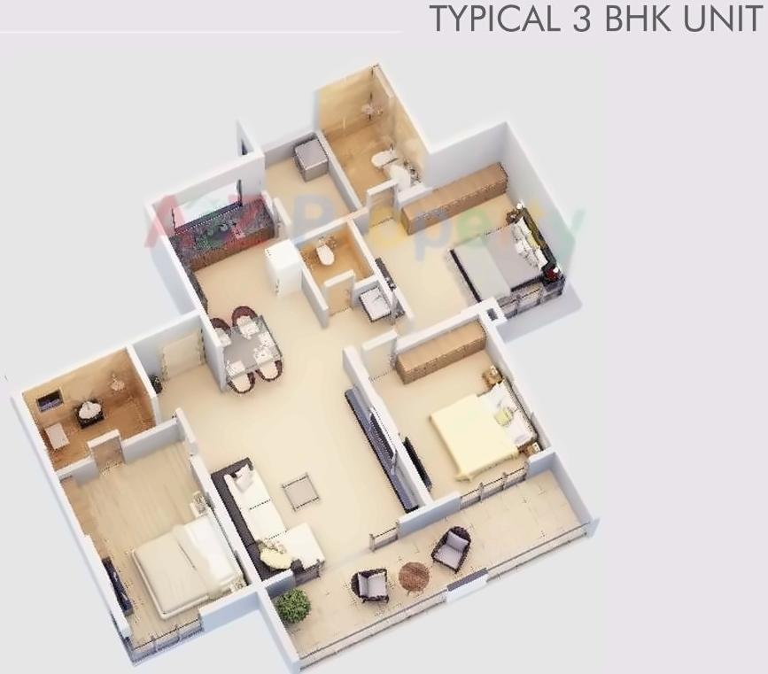 Layout of real estate project Rohan Ishan A To 11 Floor located at Bavadhan-bk, Pune, Maharashtra