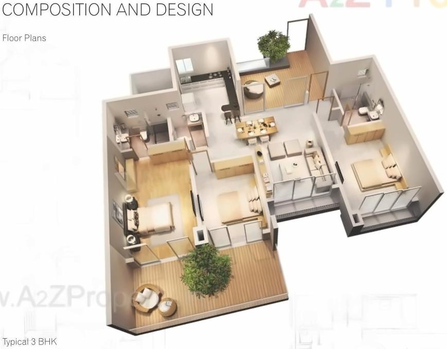 Layout of real estate project Rohan Kritikas located at Pune-m-corp, Pune, Maharashtra