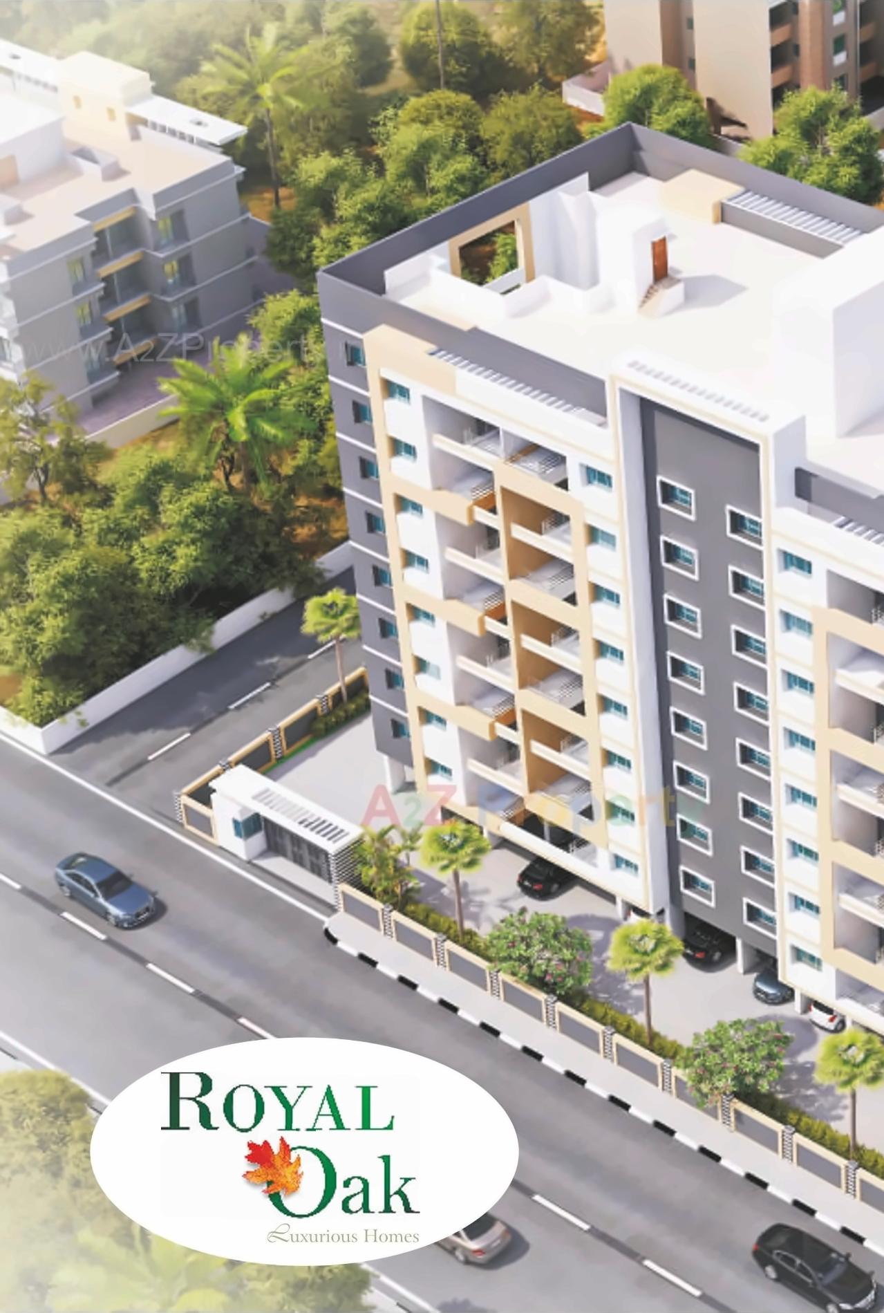 3D Elevation of real estate project Royal Oak located at Wakad, Pune, Maharashtra