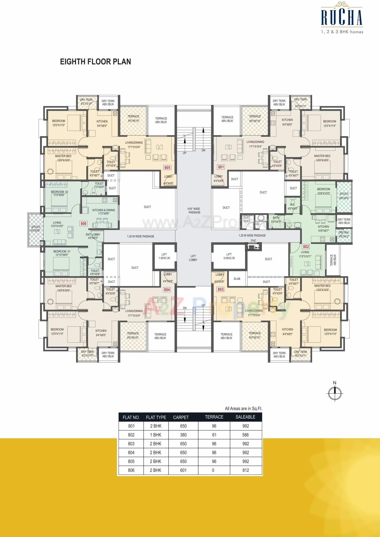 Layout of real estate project Rucha located at Punawale, Pune, Maharashtra