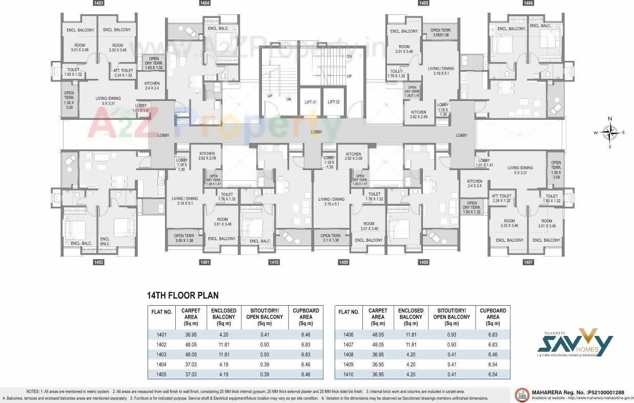 Layout of real estate project Saarrthi Savvy Homes located at Hinjavadi-ct, Pune, Maharashtra